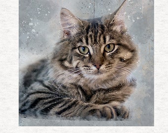 Tabby Cat stof | Fabric Craft Panelen in 100% katoen of polyester