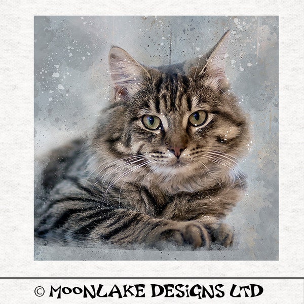 Tabby Cat fabric | Fabric Craft Panels in 100% Cotton or Polyester