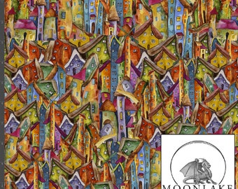 Home Sweet Home Houses  100% Light Quality Cotton 130gsm Poplin