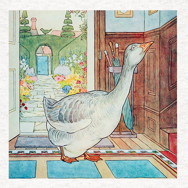 Goosie  Goosie Gander , Photography art  Fabric Panel. Fabric Craft Panels 100% Cotton or Polyester