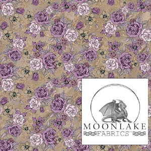 Gothic Night Wish Collection Florals Fabric 100% Cotton 130gsm Poplin