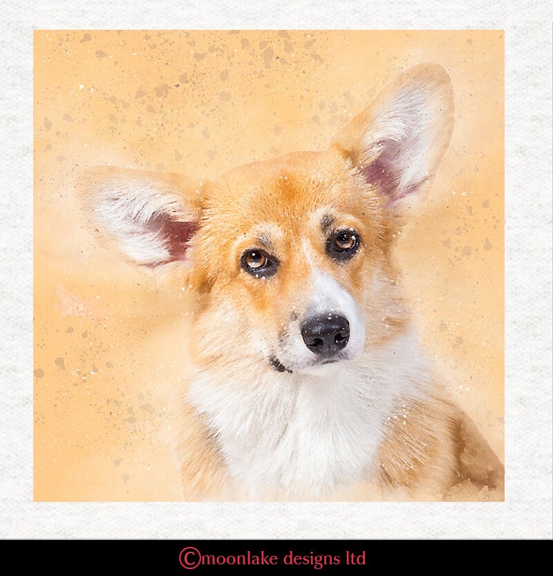 Corgi fabric panel - Etsy 日本