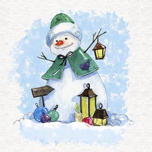 Bonhomme de neige, vacances d&#39;| Panneaux d’artisanat en tissu 100% coton ou polyester