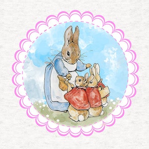 Beatrix Potter, Mrs Rabbit, Flopsy Mopsy, Cotton Tail, Beatrix Potter | Upholstery | Sewing | Craft | Printed Fabric Panels