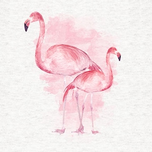 Flamingo Duo |Fabric Craft Panels 100% Cotton or Polyester