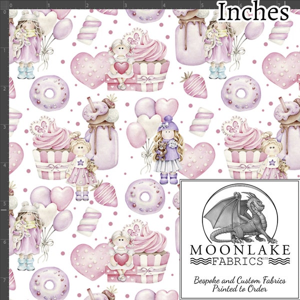 Dolls Cakes Cookies and Cupcakes 100% Quality Cotton Fabric Size: 111.39cm wide (44 inches)