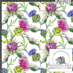 Thistle Repeat Pattern 100% Cotton 130gsm Poplin