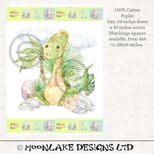 Dinosaur Babies Fun Nursery Fabric, in various sizes.. Fabric 100% Cotton 130gsm Poplin