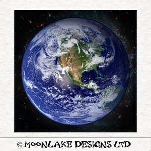 Earth from space Fabric Panel |Fabric Craft Panels in 100% Cotton or Polyester