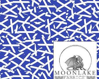 Tossed Scottish Flags All Over Pattern, Fabric 100% Cotton 130gsm Poplin Size: 111.39cm wide (44 inches)