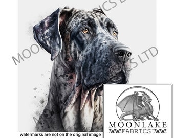 Great Dane Speckle 100% Natural Cotton or 290gsm thick soft Polyester Fabric Panel Squares
