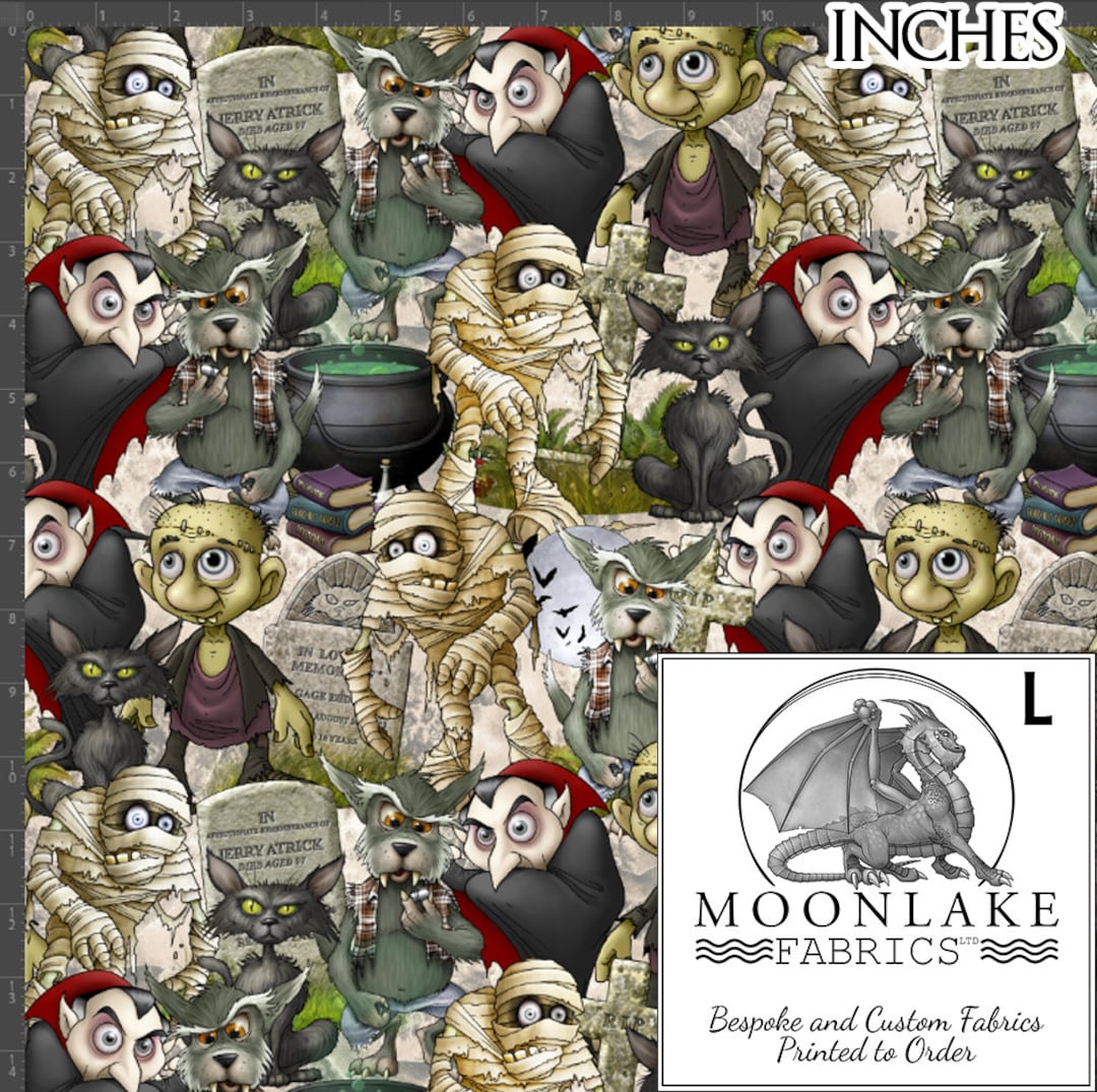 Classic Horror Halloween Characters, Mummy, Frankie, Vampire, Ware Wolf