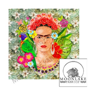 Mexikanska Frida Kahlo tygpaneler i 100 % bomull eller polyester