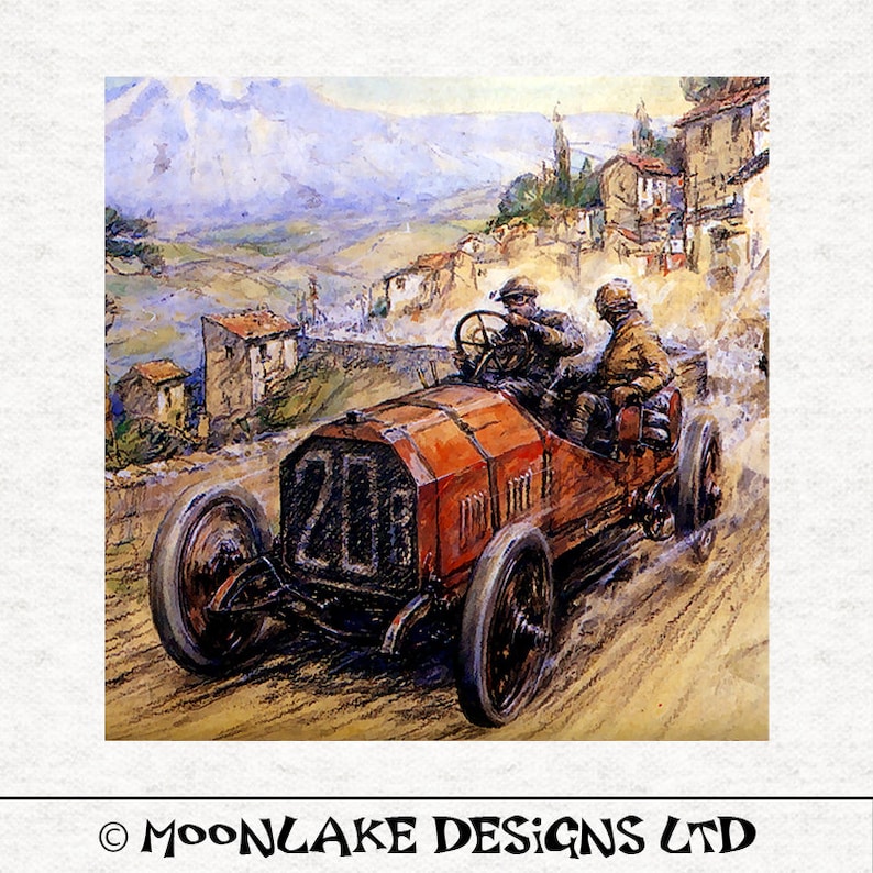 Vintage Racing Car Fabric Panel Fabric fabric Craft Panels Etsy