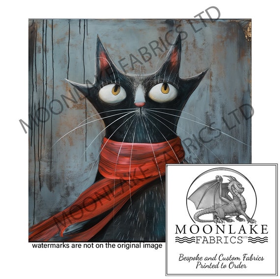 Cats in Red Scarves 100% Natural Cotton or 290gsm Thick Soft