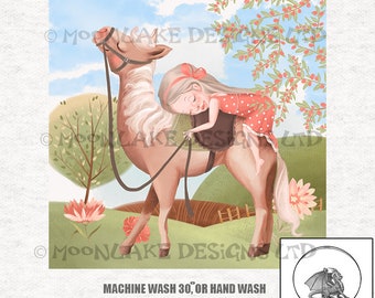 Paneles de tela para manualidades con diseño de caballos de granja para habitación infantil, 100% algodón o poliéster