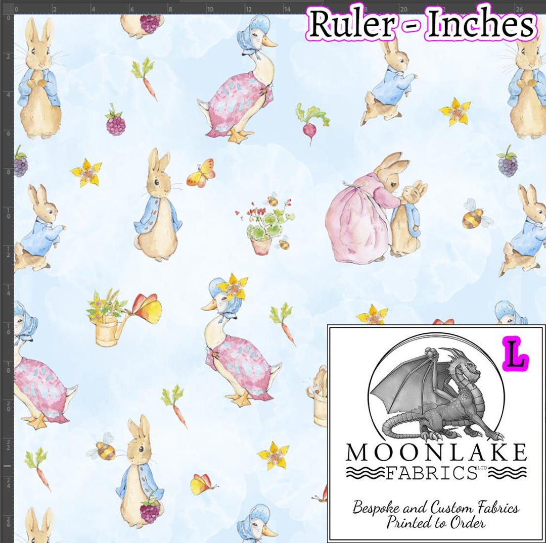 Peter Rabbit Pattern Background Peter Rabbit Mixed Pattern 100% Quality Cotton Fabric **exclusive ...