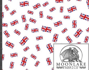 Union Jack Ditsy Scatter 100% Quality Cotton Fabric *exclusive* Size: 111.39cm wide (44 inches)