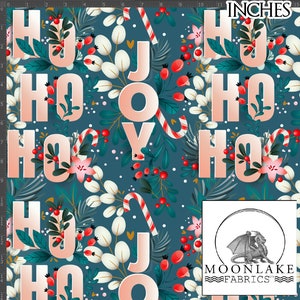 Ho ho ho And Joy Christmas Fabric 100% Quality Cotton Poplin Fabric *Exclusive*