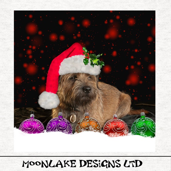 Border Terrier, I'll do Christmas but i'm not doing happy ,  Fabric Craft Panels in 100% Cotton or Polyester