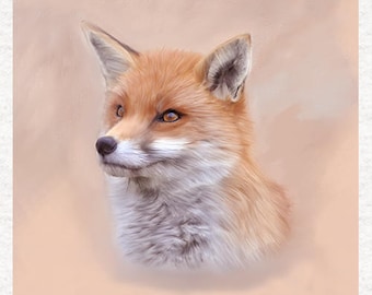 Fox ,Fabric Craft Panels 100% Cotton or Polyester