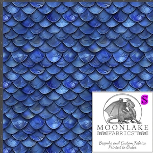 Dragon Scales Variouis100% Cotton 130gsm Sewing Fabric -  Size: 111.39cm wide (44 inches)