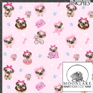 Sweet Pugs 100% Quality Cotton Poplin Fabric *exclusive*