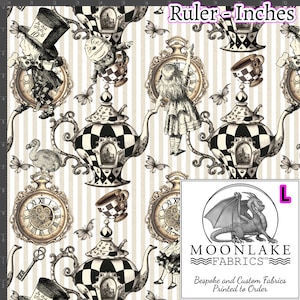 Alice Vintage Tea Party 100% Baumwolle 130gsm Nähstoff - Größe: 111,39 cm breit (44 Zoll)