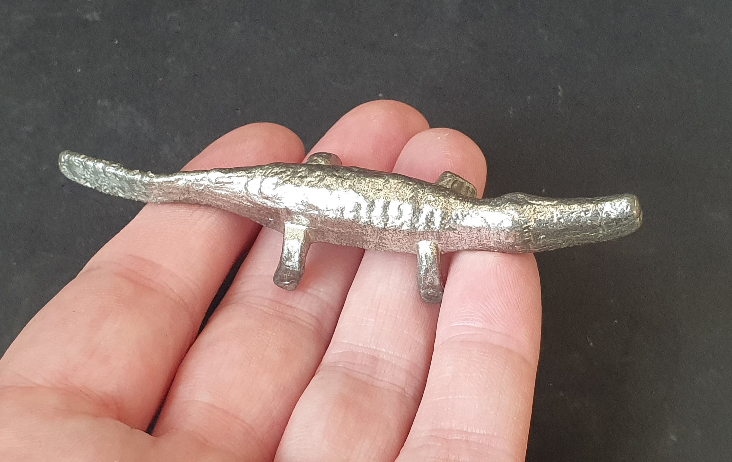 Royal Selangor Crocodile Figurine, Pewter Small, 9cm Long
