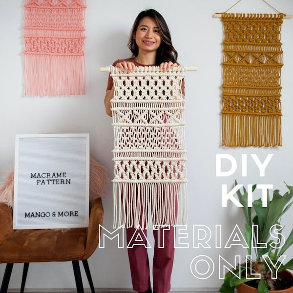 DIY Kit - Macrame Wall Hanging 'IVY' - Materials ONLY