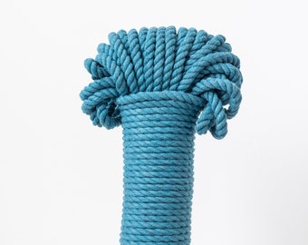 5MM / Macrame Rope / Ocean / 100 Feet / 30 Meter / Twisted cotton rope / 3 Ply