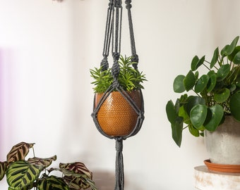 Macramé Plant Hanger 40" (100cm) Long - Iron