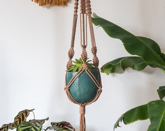 Mokka Macramé Plant Hanger 40" (100cm) Lang