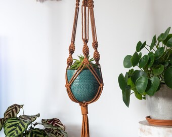 Macramé Plant Hanger 40" (100cm) Long - Brown