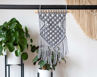 Macrame wall hanging 'Grey'