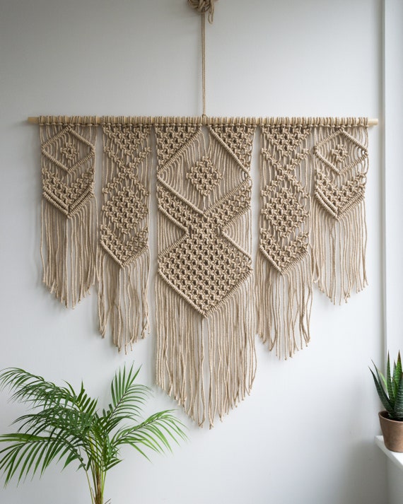 Macrame Wall Hanging  Earth Tone Wall Art — That Knot Place