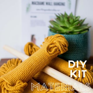 DIY Kit Macrame Wall Hanging 'IVY' Alleen materialen afbeelding 2