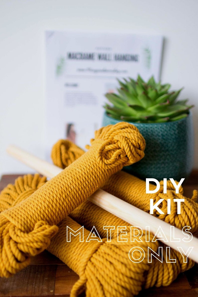 DIY Kit Macrame Wall Hanging 'IVY' Alleen materialen afbeelding 2