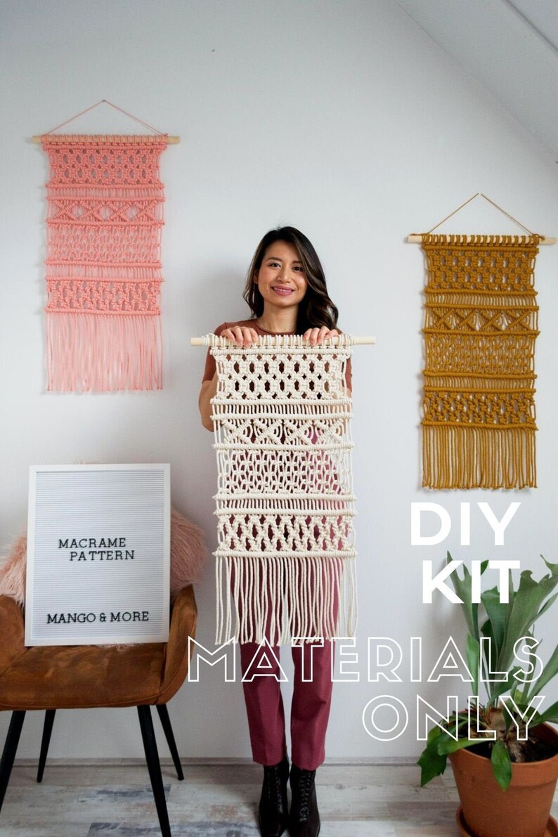 DIY Kit Macrame Wall Hanging 'IVY' Alleen materialen afbeelding 1