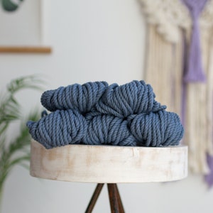 Macrame cord / Blue / 100 feet / Twisted cotton rope / 3 Ply image 2