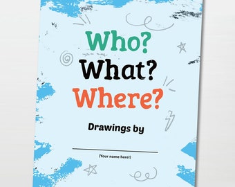 Who? What? Where? Activity Zine for Kids (Free US shipping!) by Eddie Fieg