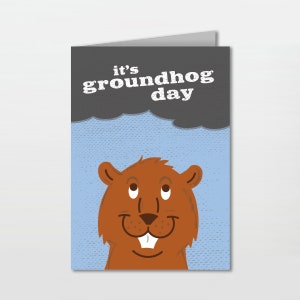 Cartão de feriado do Dia da Marmota (frete grátis nos EUA!) por Eddie Fieg