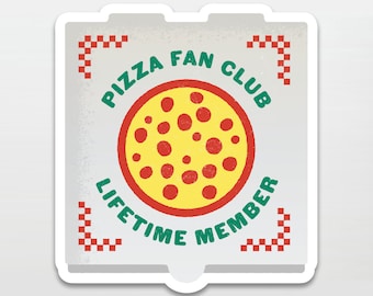 Pizza Fan Club, Lifetime Member Magnet (Free US shipping!) by Eddie Fieg