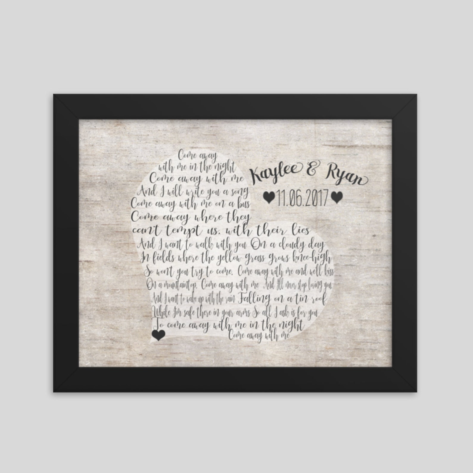 Song Lyrics Wall Decor Unique Anniversary Wedding Gift Etsy