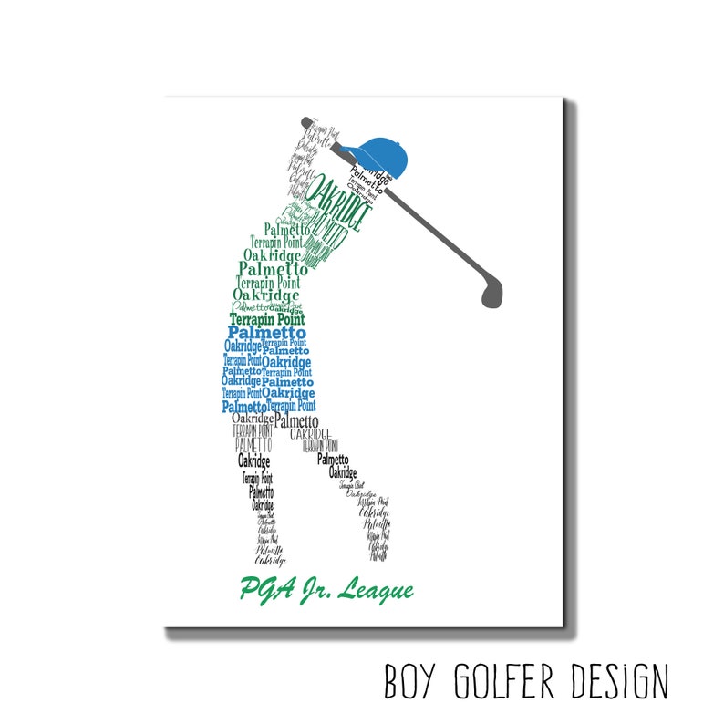 Personalized Golf Gift Girl's Golf Room Art Gift for Etsy
