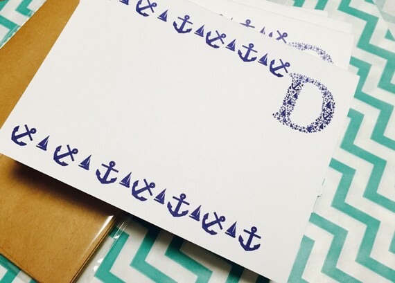 coworker gift initial stationary