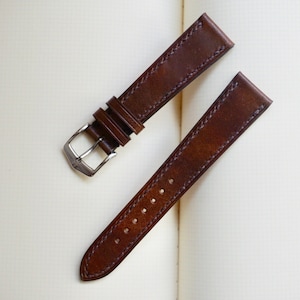 Brown Museum Calf Leather Watch Strap. 16mm, 17mm, 18mm, 19mm, 20mm ...