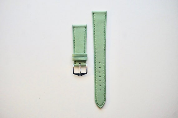 JonesInTokyo Light Green Custom Made Watch Strap. 12mm-24mm