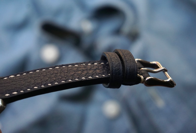 Negonda Leather Navy Blue Strap. 1224mm Etsy