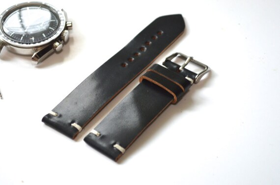 Black shell cordovan watch strap outlet
